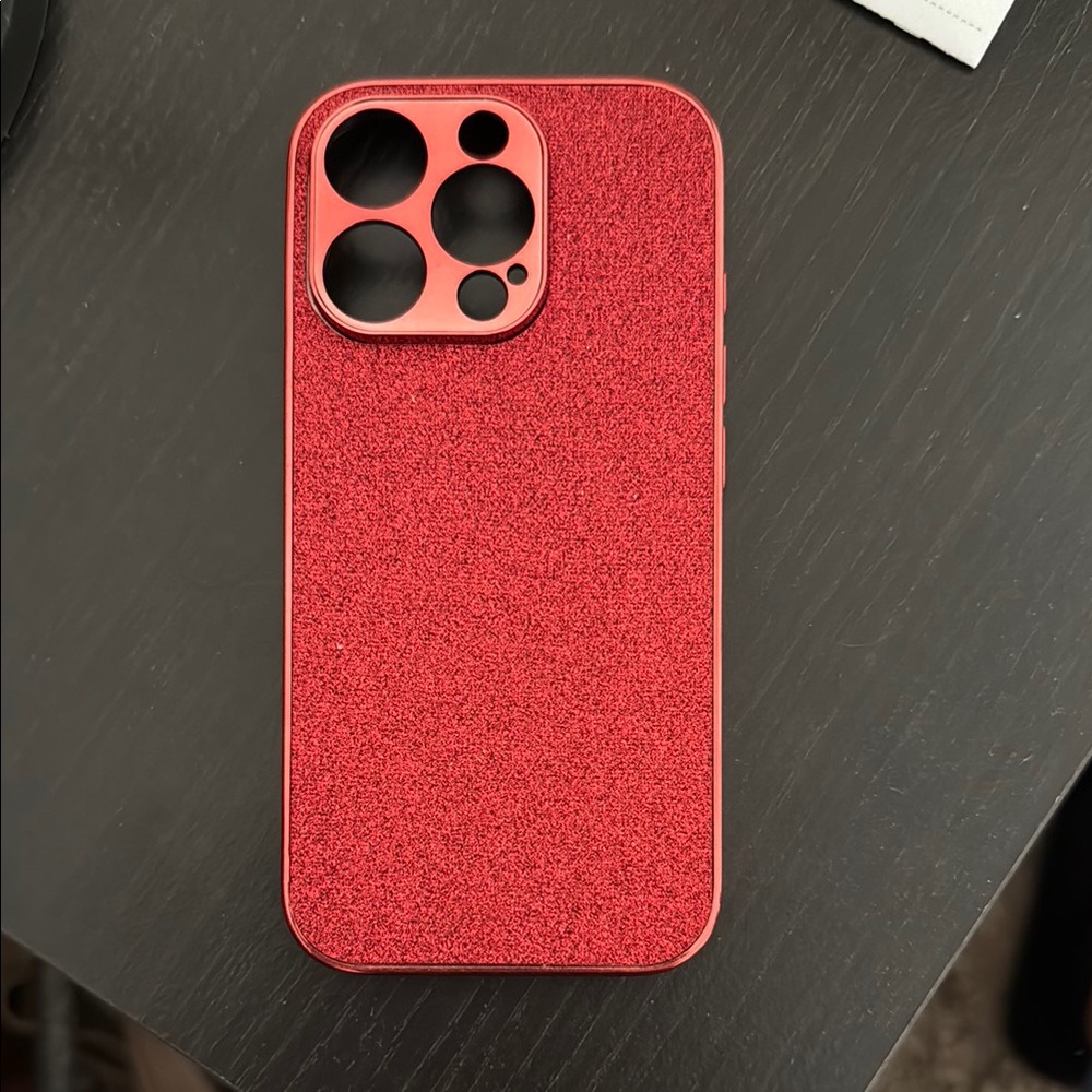 Red Glitter iPhone 16 pro Case